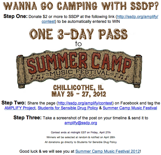 Win a 3-Day Pass to Summer Camp Music Festival By Donating to SSDP