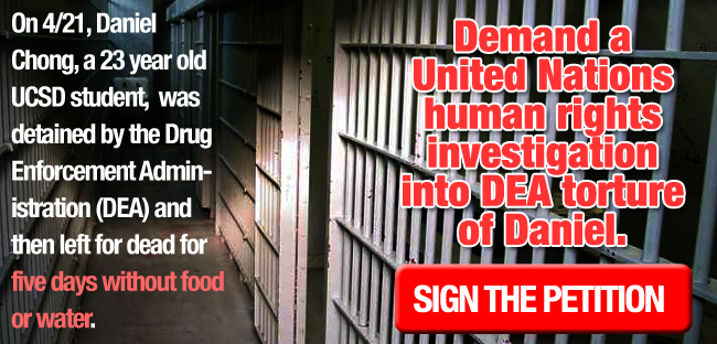 Demand a human rights investigation into DEA torture of college student