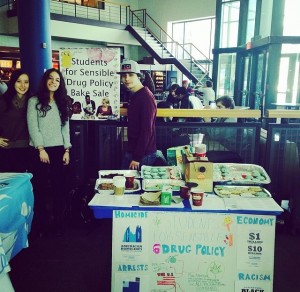 SUNY Buffalo SSDP members host a bake sale on campus to raise awareness