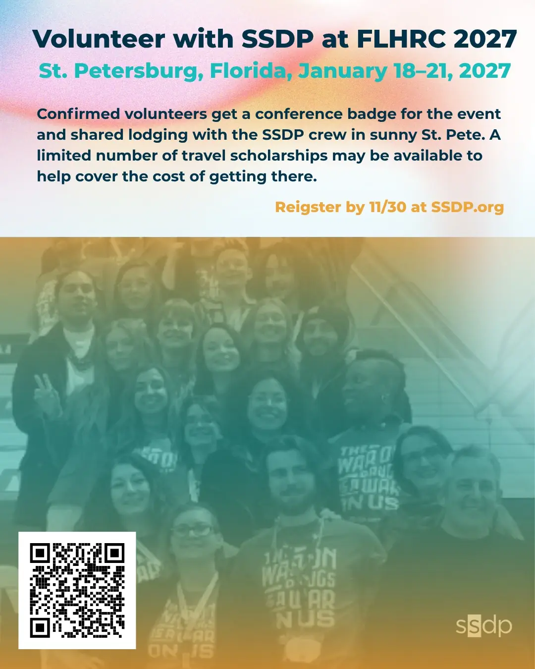 Volunteer with SSDP at FLHRC 2027